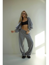 Жіночий спортивний костюм сiрого кольору 34678