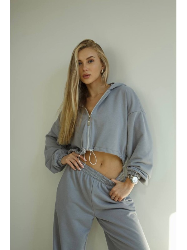 Жіночий спортивний костюм сiрого кольору 34678