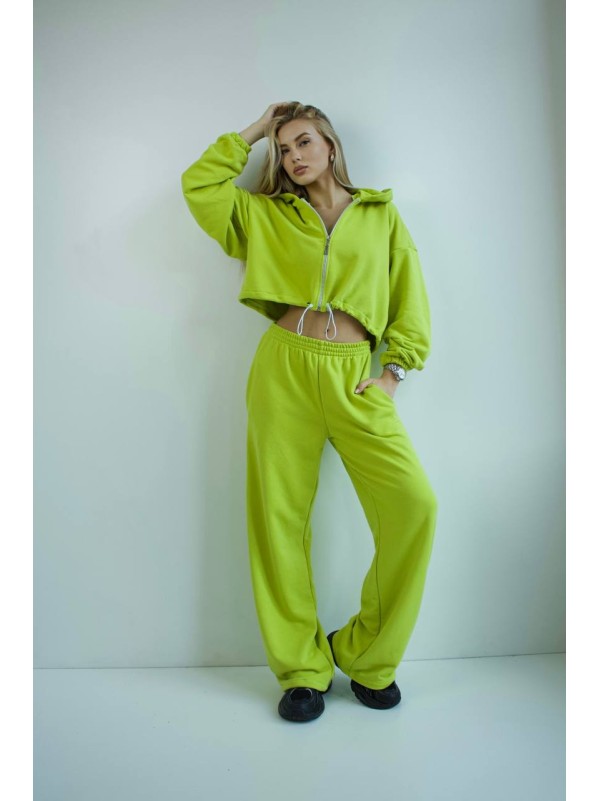 Жіночий спортивний костюм салатового кольору 34680