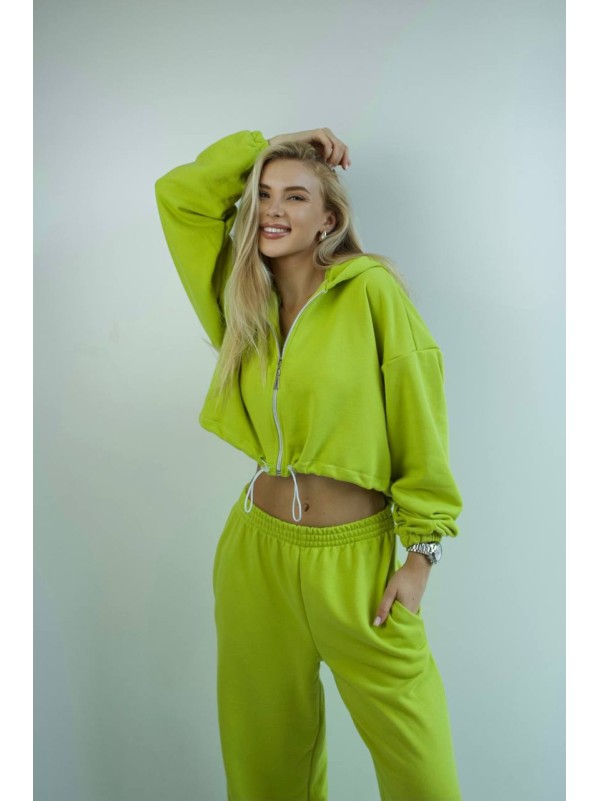 Жіночий спортивний костюм салатового кольору 34680