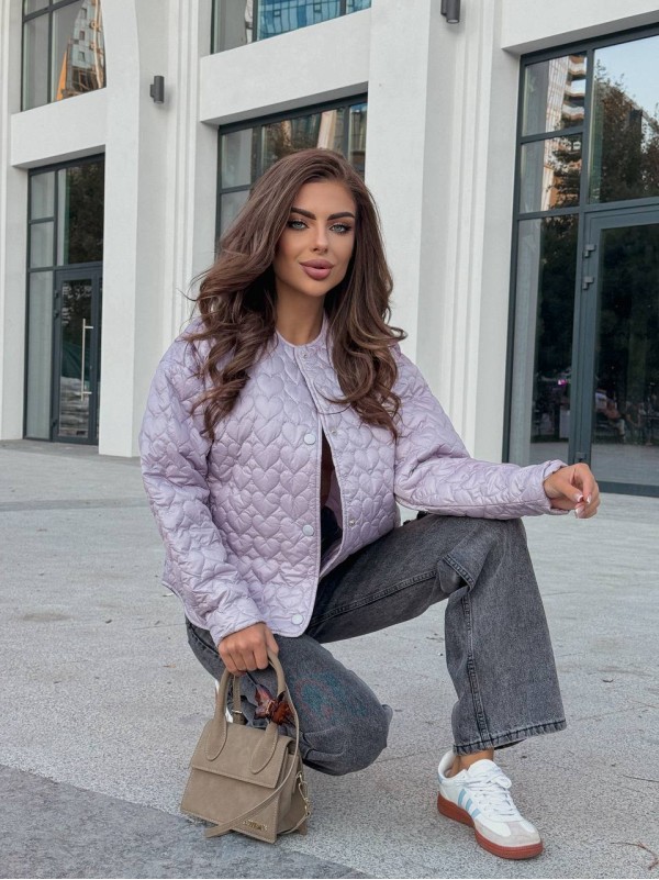 Жіноча легка куртка лiлового кольору 34724