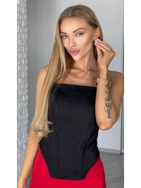 Жіночий топ-корсет чорного кольору 34734