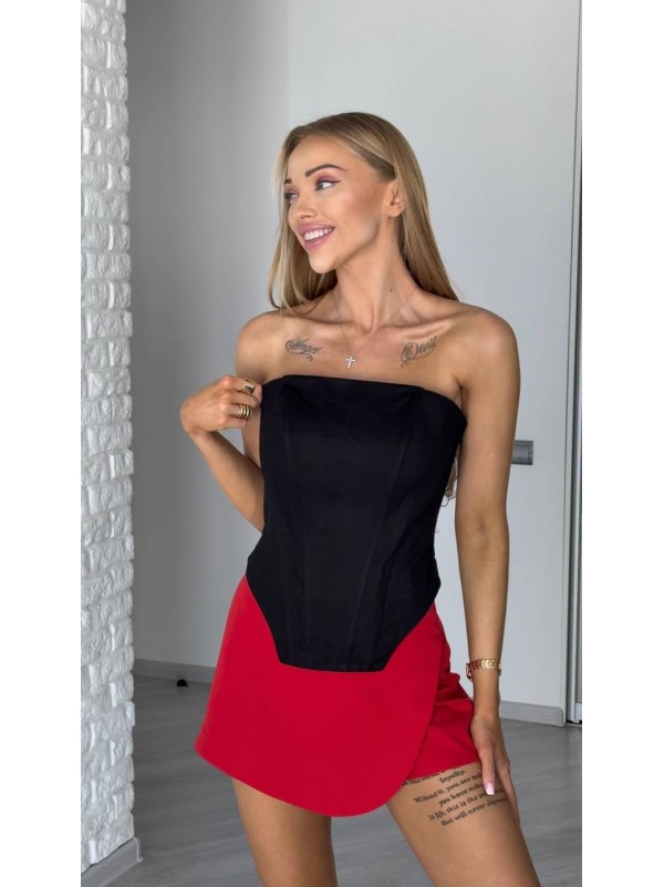 Жіночий топ-корсет чорного кольору 34734