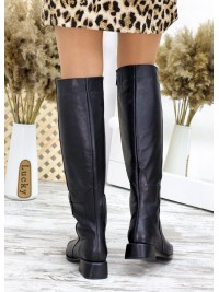 Чоботи з квадратним носком з натуральної шкіри 34754