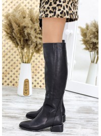 Чоботи з квадратним носком з натуральної шкіри 34754