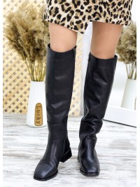 Чоботи з квадратним носком з натуральної шкіри 34754