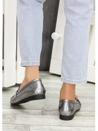 Жіночі шкіряні туфлі колір сатин 34794