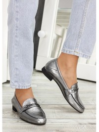 Жіночі шкіряні туфлі колір сатин 34794