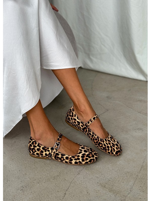 Жіночі шкіряні леопардові туфлі 34795