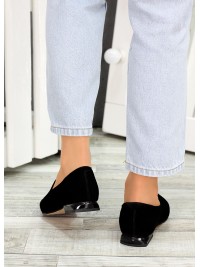 Жіночі замшеві туфлі чорного кольору 34796