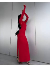 Жіноча сукня максі червоного кольору 34817