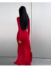 Жіноча сукня максі червоного кольору 34817