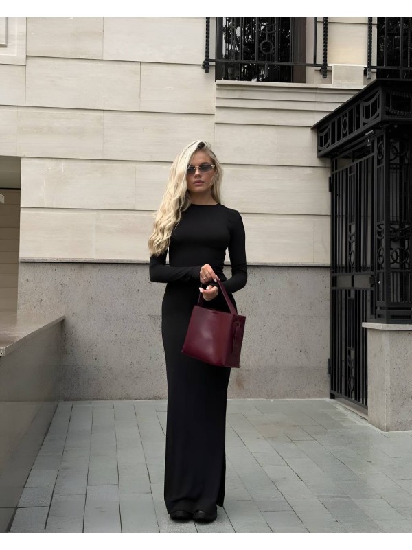 Жіноча сукня максі чорного кольору 34819