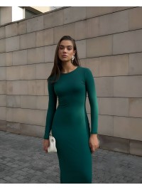 Жіноча сукня максі смарагдового кольору 34820