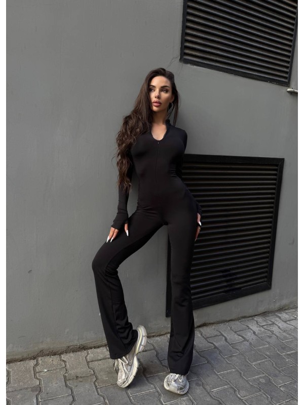 Жiночий теплий комбінезон чорного кольору 34911