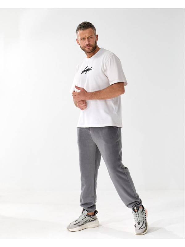 Чоловiчi спортивнi штани з флiсу сiрого кольору 34959