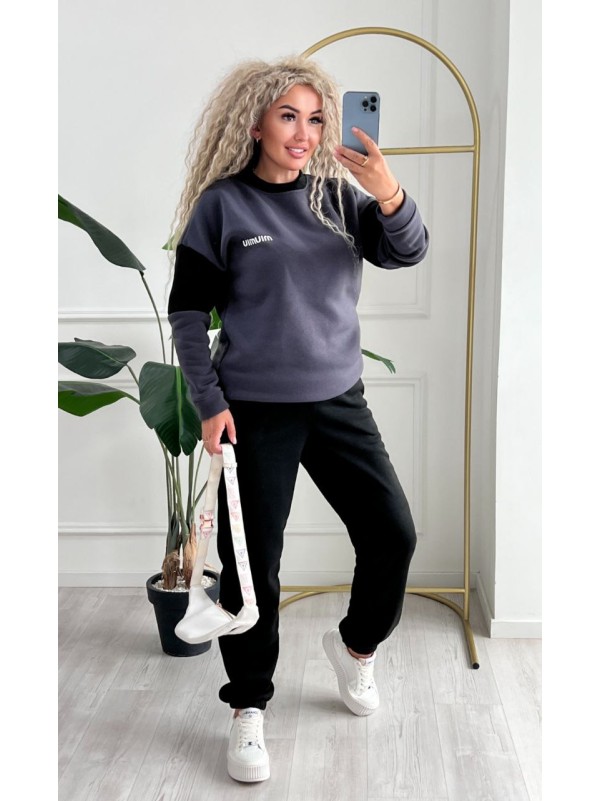 Жіночий телий костюм графiтового кольору 34965