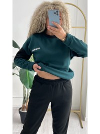 Жіночий телий костюм зеленого кольору 34967