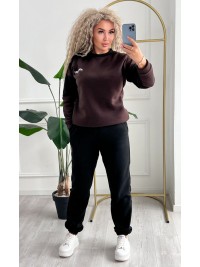 Жіночий телий костюм коричневого кольору 34968