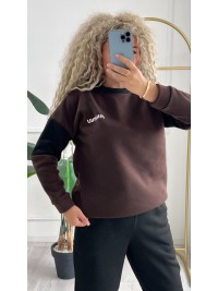 Жіночий телий костюм коричневого кольору 34968