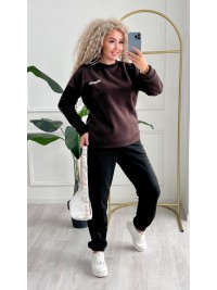 Жіночий телий костюм коричневого кольору 34968