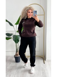 Жіночий телий костюм коричневого кольору 34968