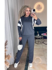 Жіночий повсякденний костюм графiтового кольору 34985