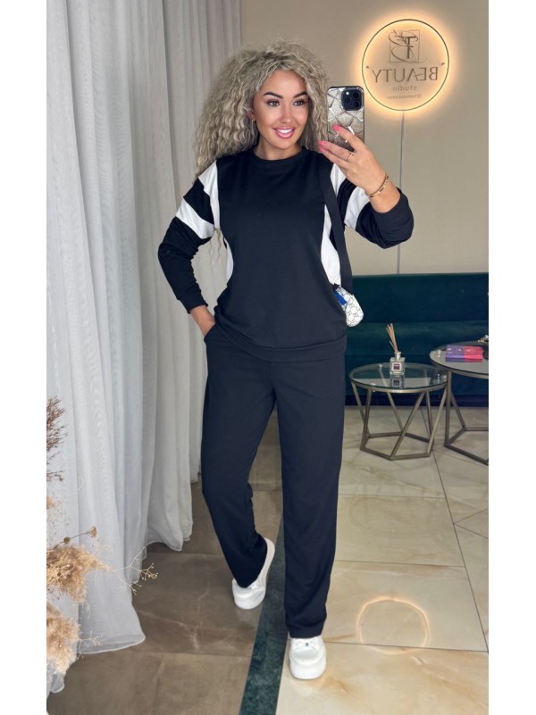 Жіночий повсякденний костюм чорного кольору 34986