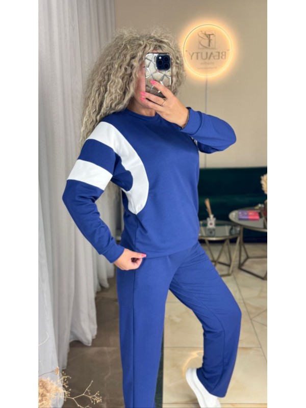 Жіночий повсякденний костюм синього кольору 34988