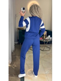 Жіночий повсякденний костюм синього кольору 34988
