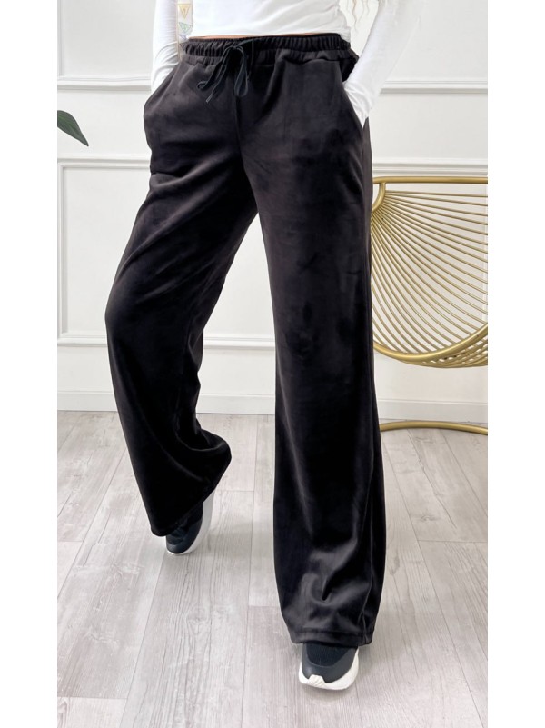 Жiночi велюровi штани чорного кольору 34995