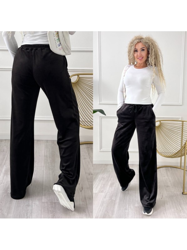 Жiночi велюровi штани чорного кольору 34995