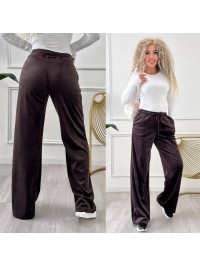Жiночi велюровi штани коричневого кольору 34996