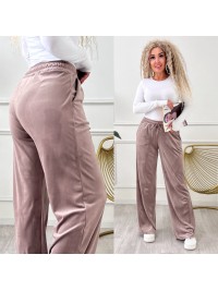 Жiночi велюровi штани бежевого кольору 34997