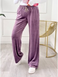 Жiночi велюровi штани пудрового кольору 34998