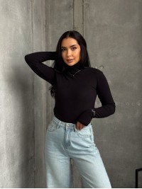 Жіночий термогольф чорного кольору 35016