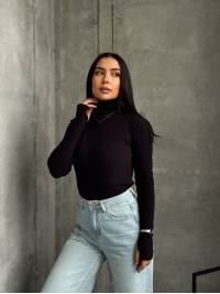 Жіночий термогольф чорного кольору 35016