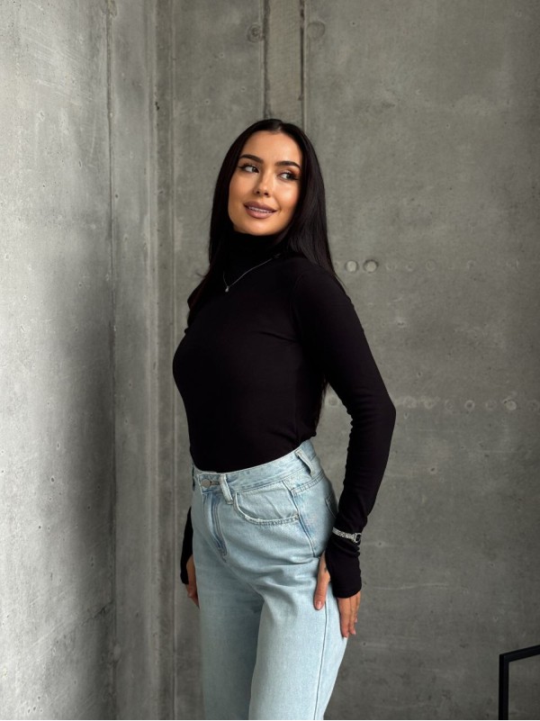 Жіночий термогольф чорного кольору 35016