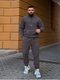 Чоловічий  флiсовий костюм графiтового кольору 35066