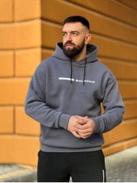 Теплий чоловічий костюм графiтового кольору 35067