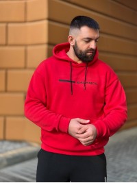 Теплий чоловічий костюм червоного кольору 35068