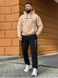 Теплий чоловічий костюм бежевого кольору 35069