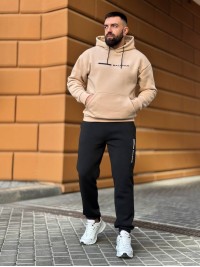 Теплий чоловічий костюм бежевого кольору 35069