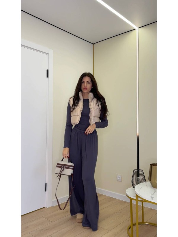 Прогулянковий жіночий костюм графiтового кольору 35166