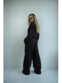 Жіночий костюм джогери+худi чорного кольору 35172