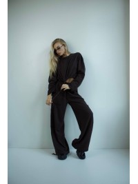 Жіночий костюм джогери+худi чорного кольору 35172