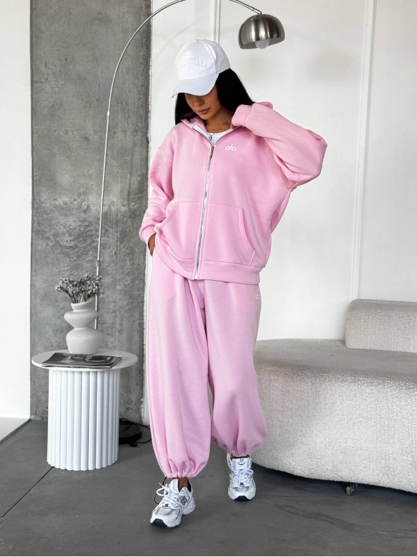 Жіночий теплий костюм на змiйцi рожевого кольору 35196