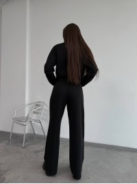 Базовий жiночий костюм з ангори чорного кольору 35283