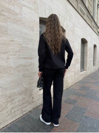 Базовий жiночий костюм з ангори чорного кольору 35316