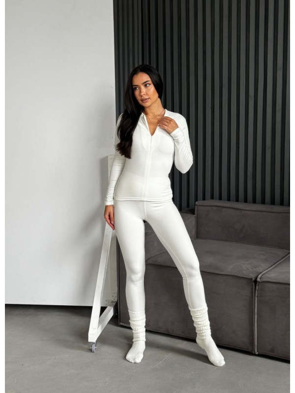 Жіночий термо-костюм молочного кольору 35337